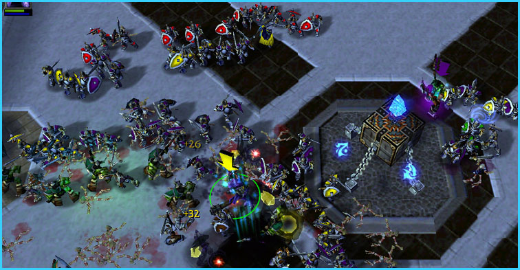 In this picture we're actually fighting units from all 3 other factions. A bad idea of course.